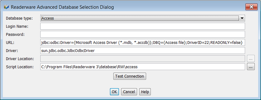 Readerware Access Database Connection
