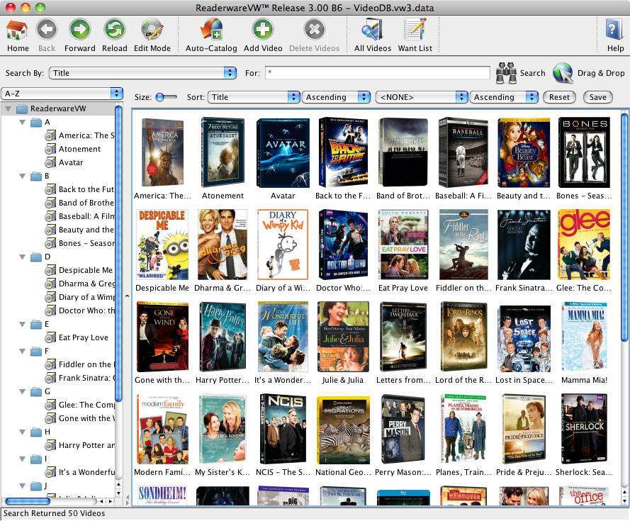Readerware Video Database Details