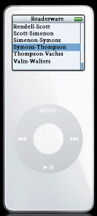 iPod Readerware Book Listing