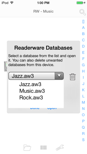 Readerware Mobile List Databases